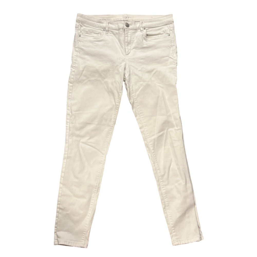 Loft skinny white jeans SZ 6